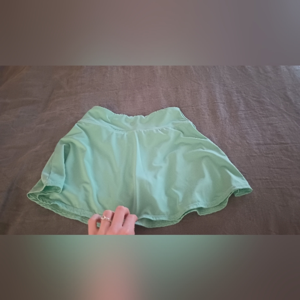 90 Degree By Reflex Green Skater Skirt